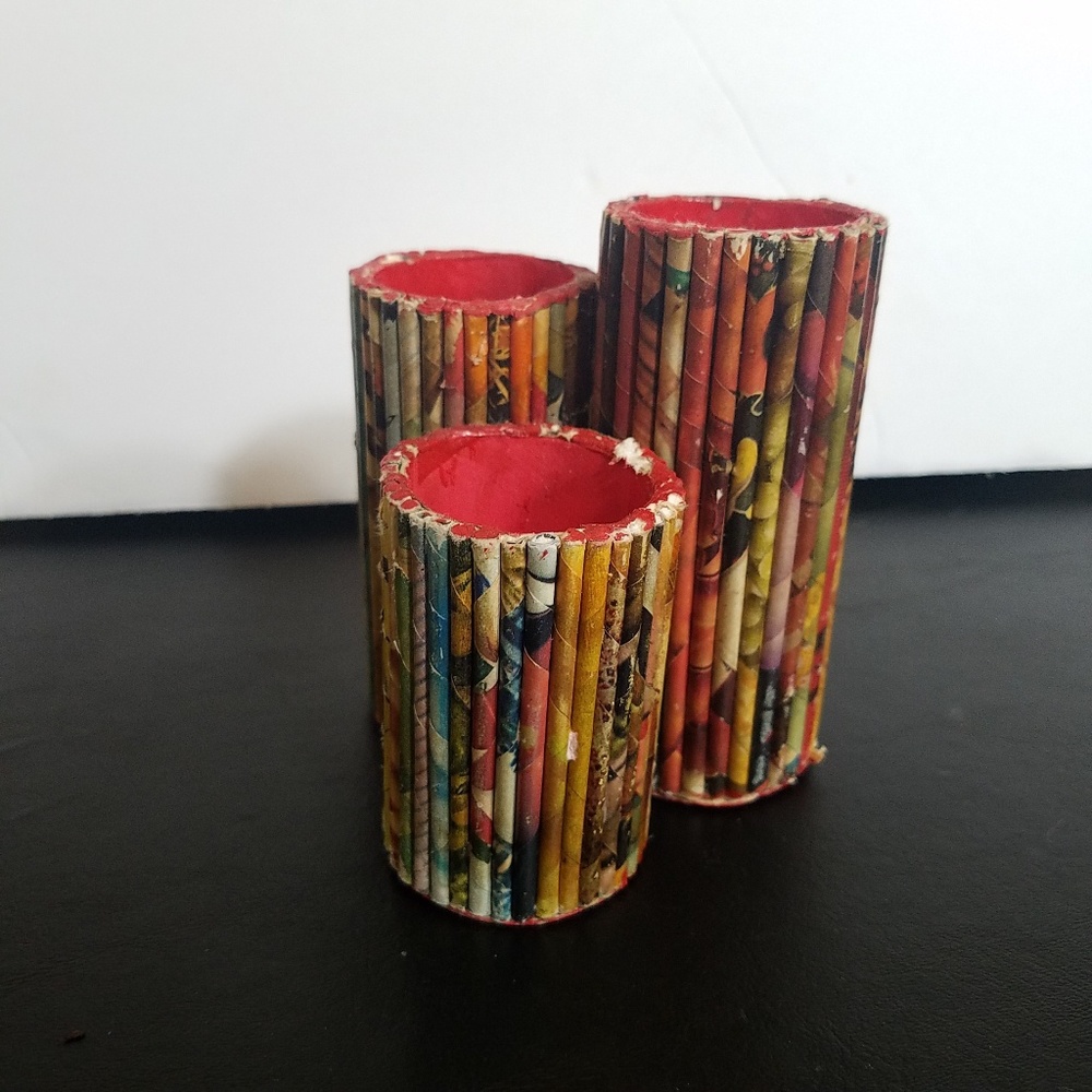 Vintage Handmade Pencil Holder